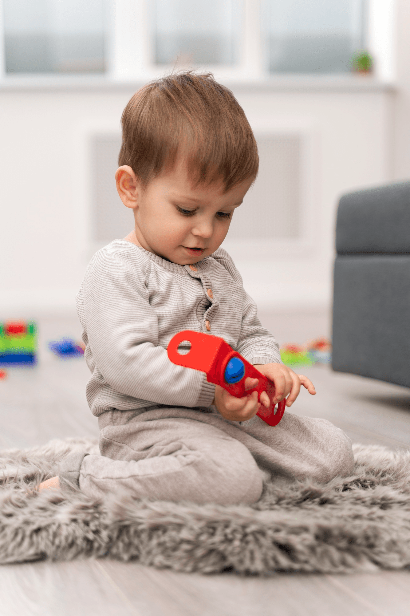 Kid with toy